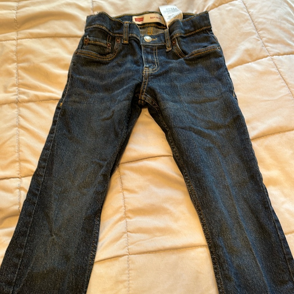 Levis 511 Boys Denim Jeans Size 8. Dark Wash. EUC